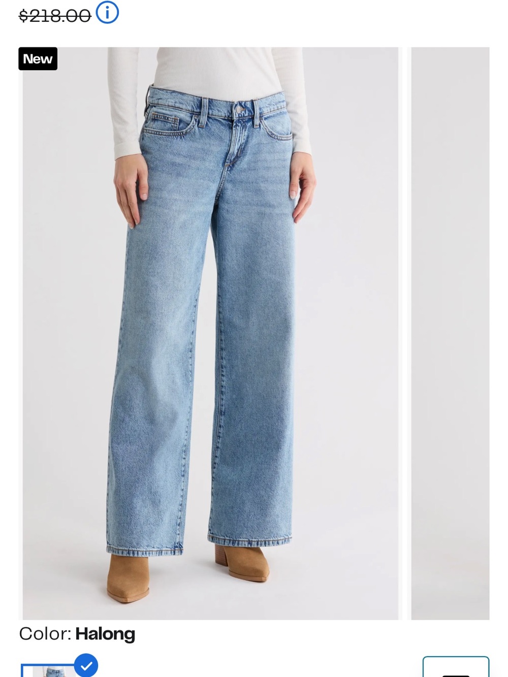 Joe's Jeans Light Blue Wide Leg Split-Hem Jeans